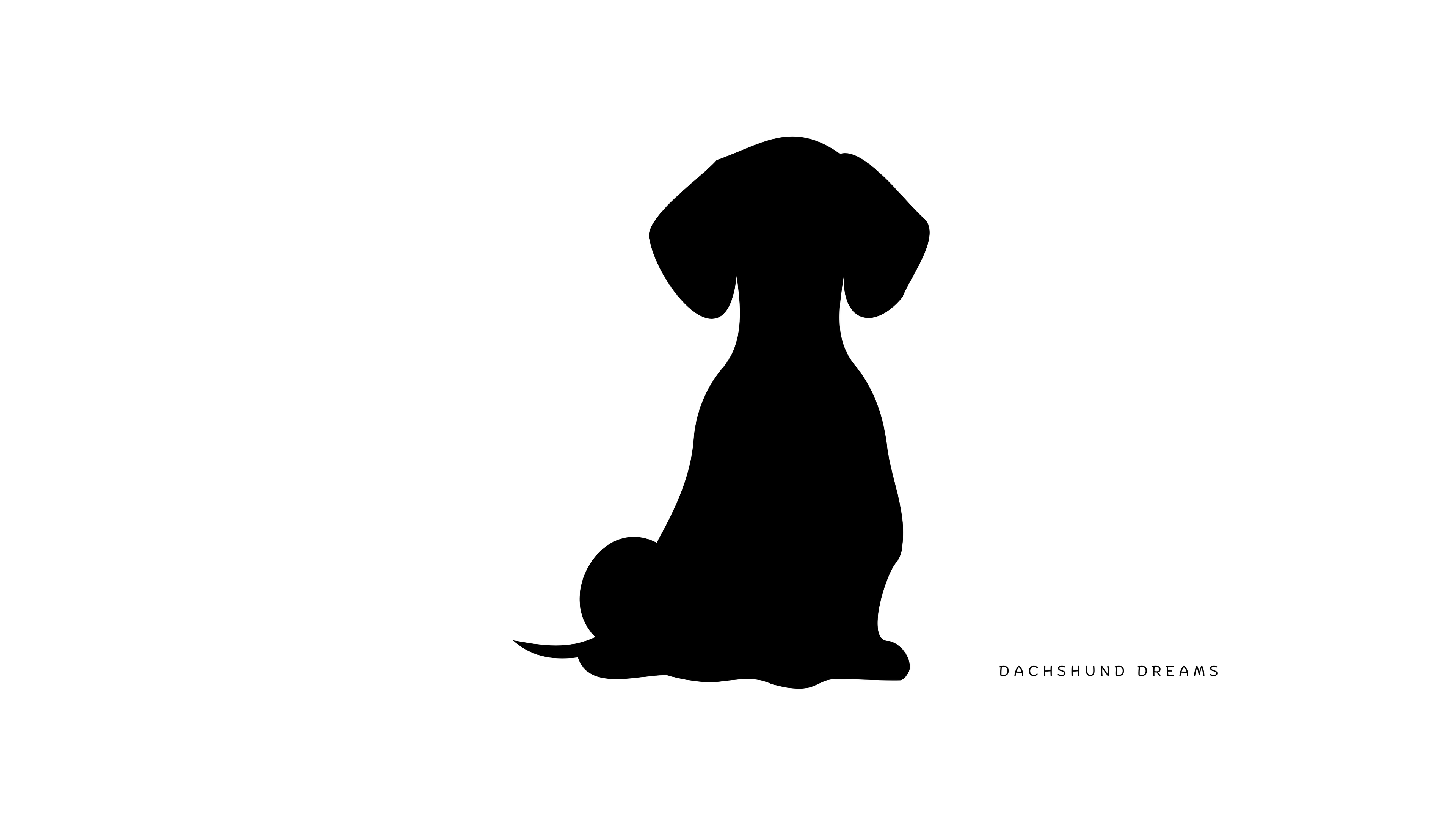 Seated Dachshund Shadow Short-Sleeve Unisex T-Shirt